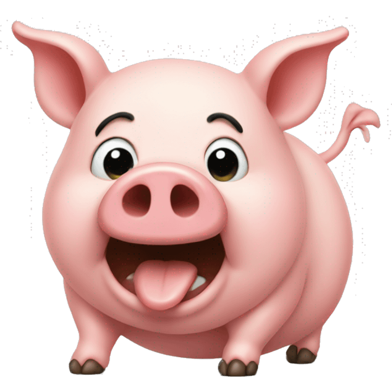 À pig farting emoji