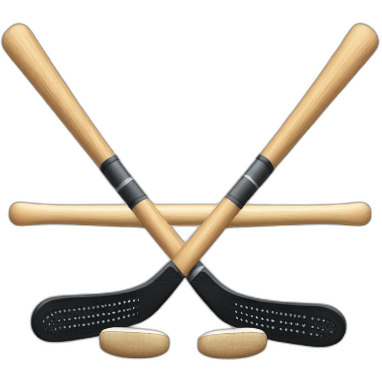 2 crossed hockey sticks emoji