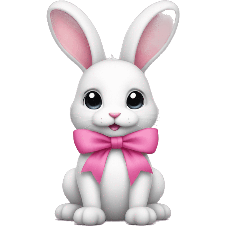 Bunny with a pink bow emoji