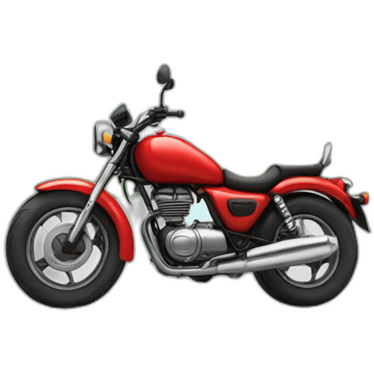 red motorbike wheeling emoji