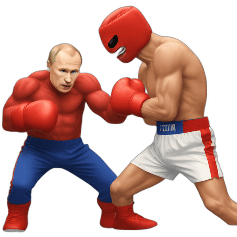 Putin boxing Elmo emoji