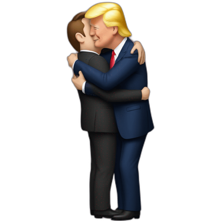 elon musk and donald trump hugging emoji