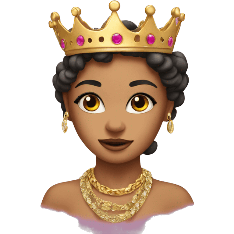 Sassy girl jaguar with crown emoji