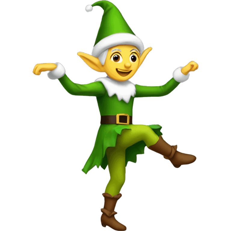 Elf dancing emoji