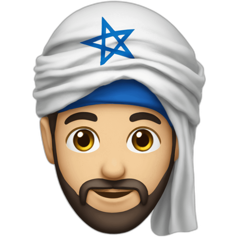 Musulman avec drapeau isreal emoji