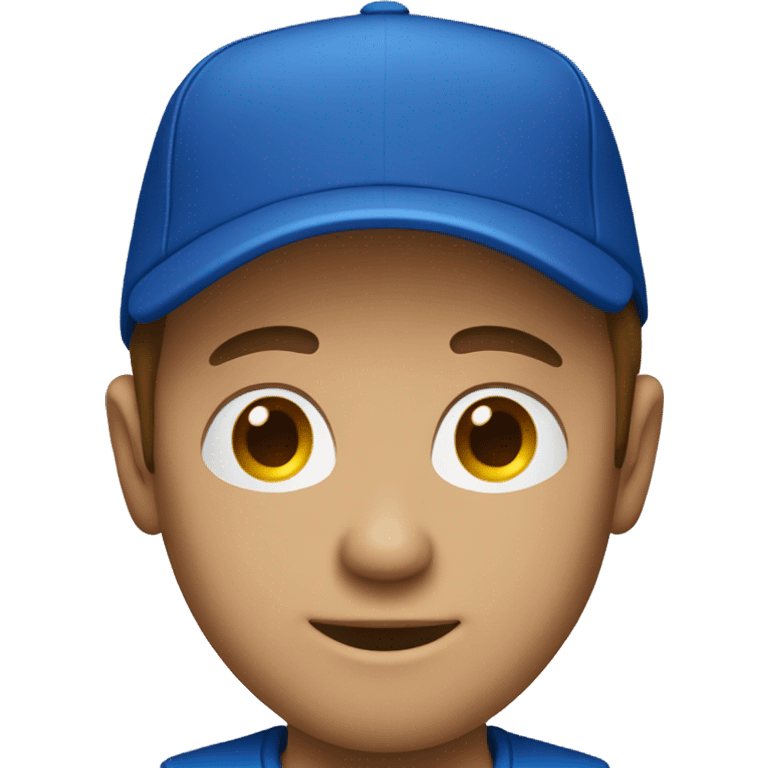 man blue 'P' cap emoji