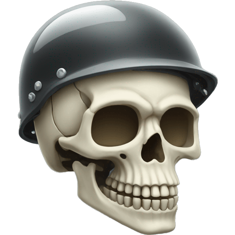 Skeleton wearing a helmet emoji