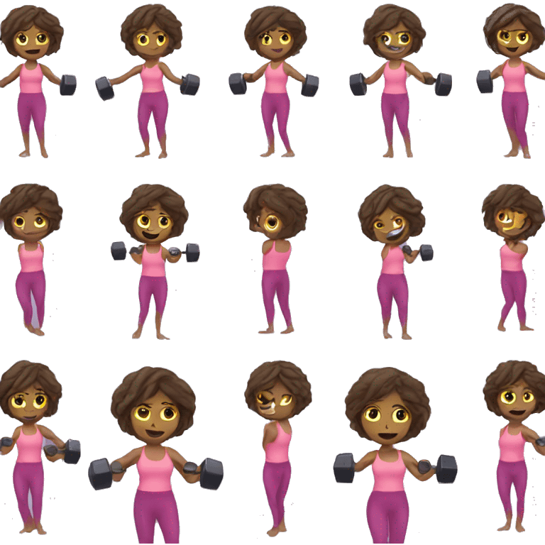 Girl with dumbbells  emoji