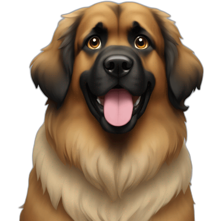 Leonberger black hair in face emoji