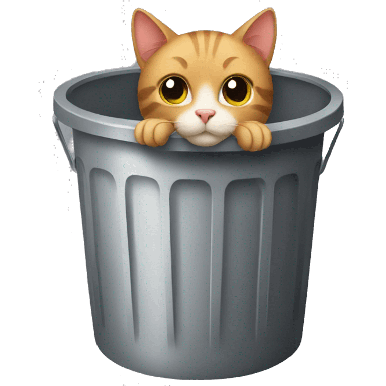 cat in trash can emoji