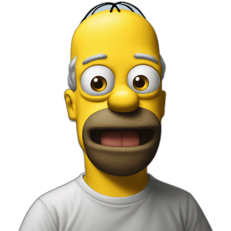 Homer simpson in a real life emoji