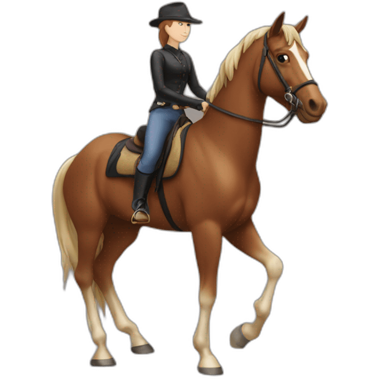 horse riding a human emoji