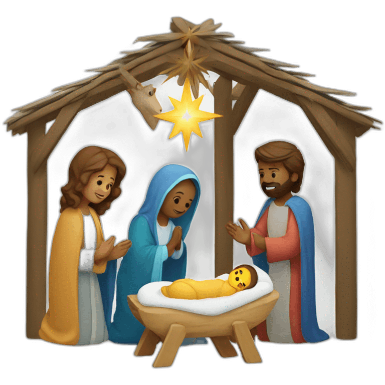 nativity scene christian emoji