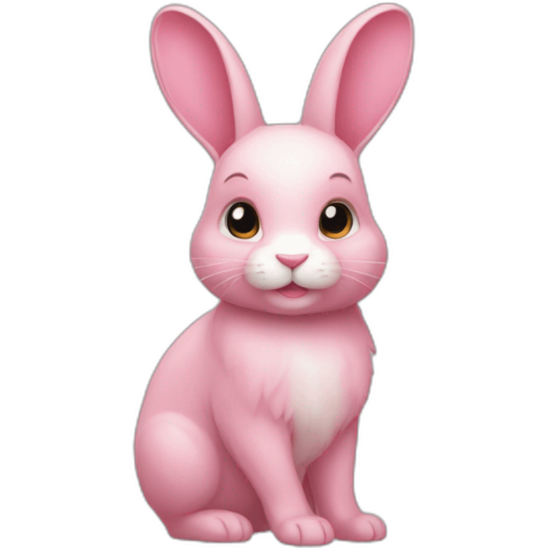 Lapin rose emoji