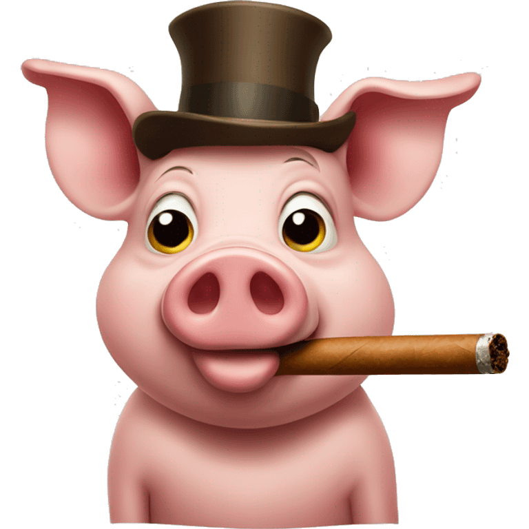 pig holding cigar  emoji