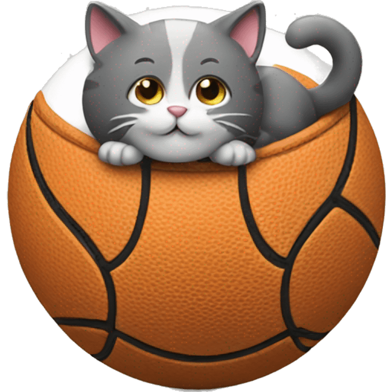 cat play a ball emoji