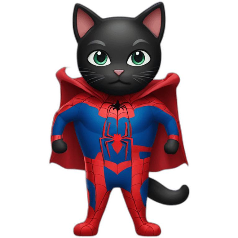 Black Cat in a Spider-Man costume emoji