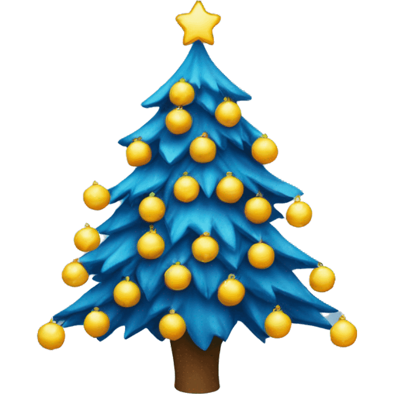 blue christmas tree  emoji