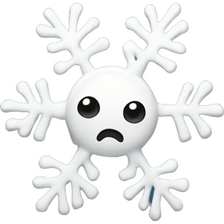 Melting snowflake emoji