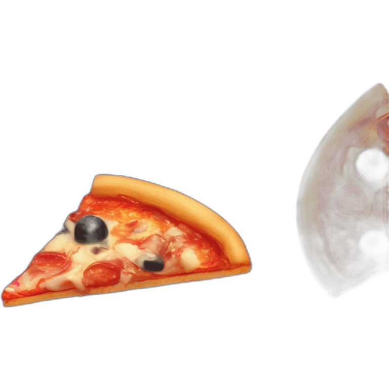 Neon galaxy pizza emoji