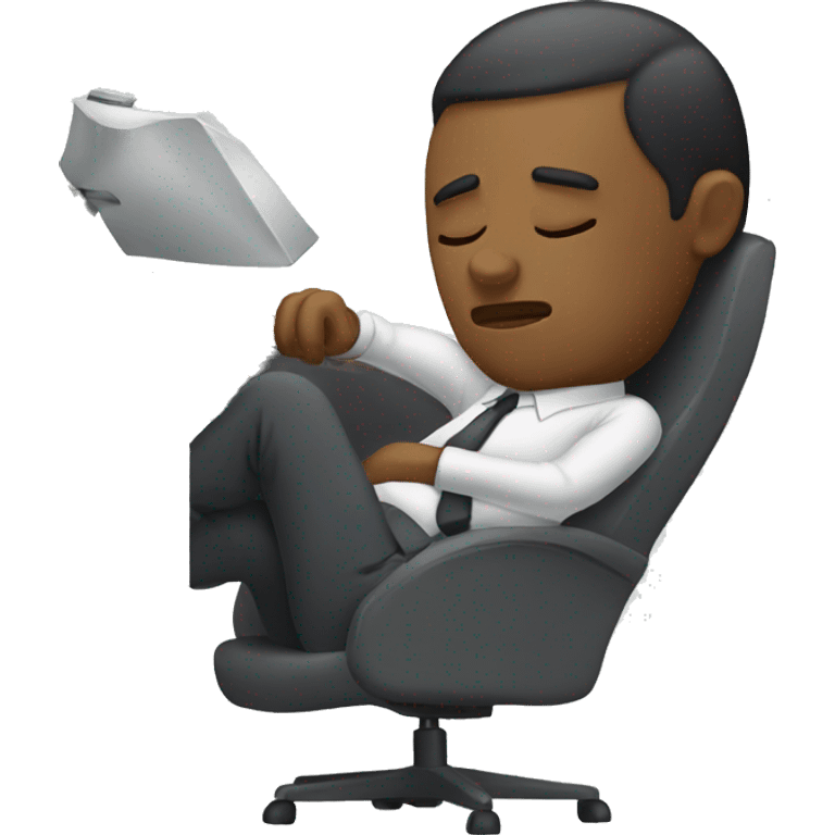 sleeping office worker emoji