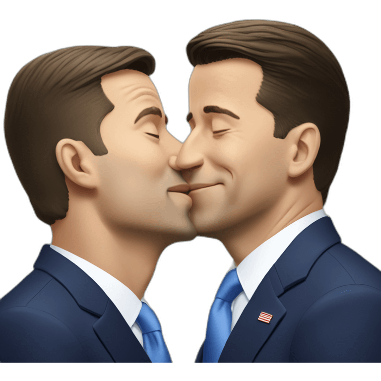 Vladimir Zelenskiy kisses Joe Biden emoji