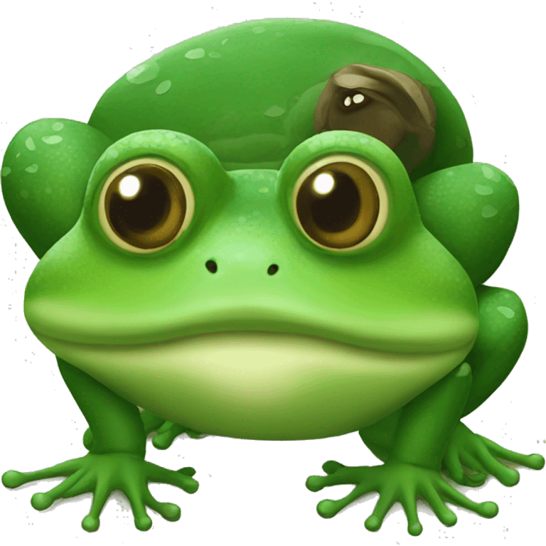 Frog and buffalo  emoji