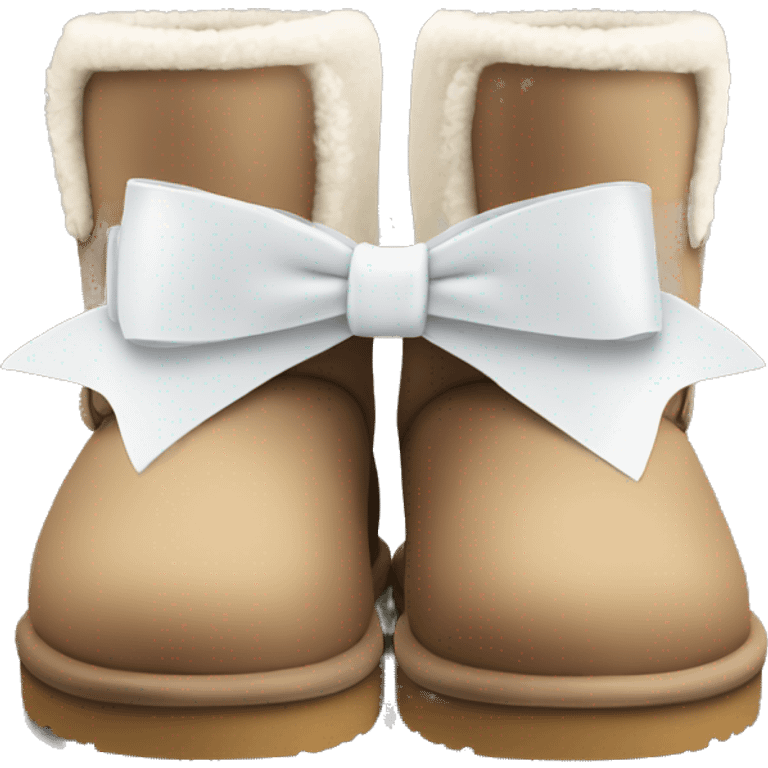 Ugg boots white bow emoji