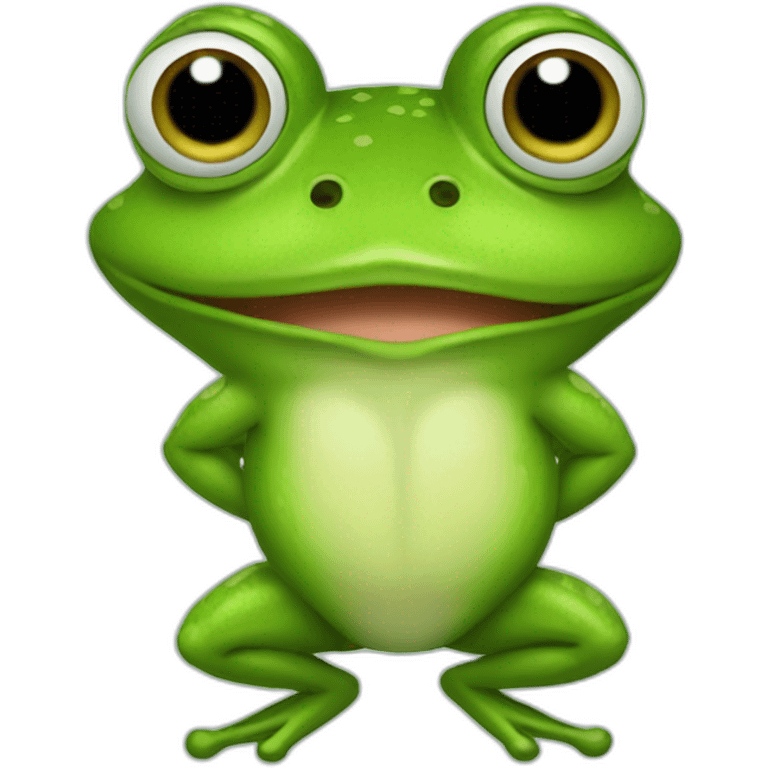 Frog pepe with crossfit body emoji