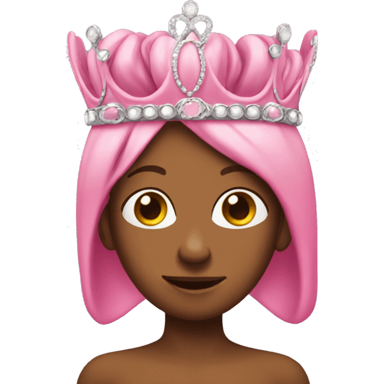 A pink pinto bean with a tiara emoji