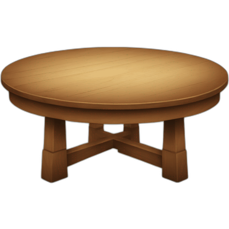 a large round wooden table emoji