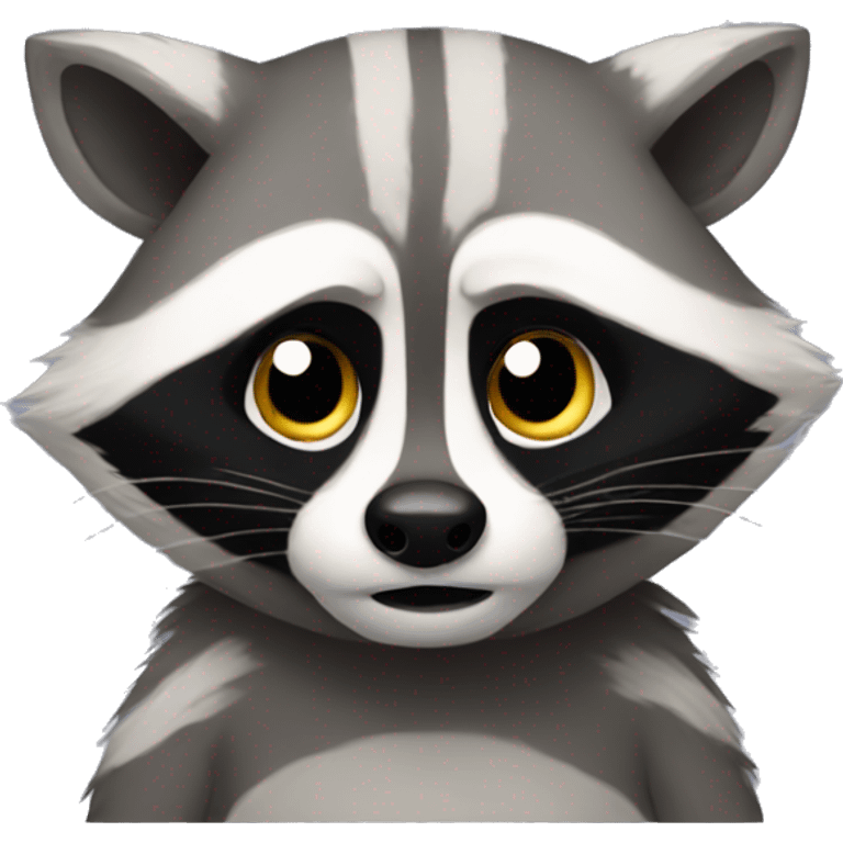 Sad raccoon emoji