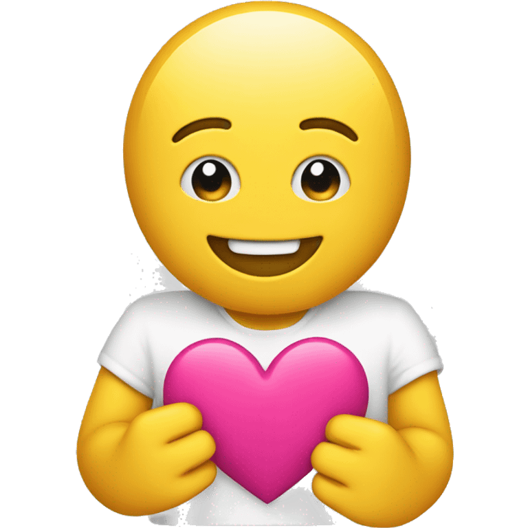 Smiling emoji holding a heart writing Blocksense on it emoji