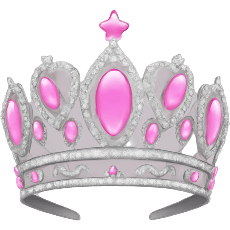 pink and silver princess tiara emoji