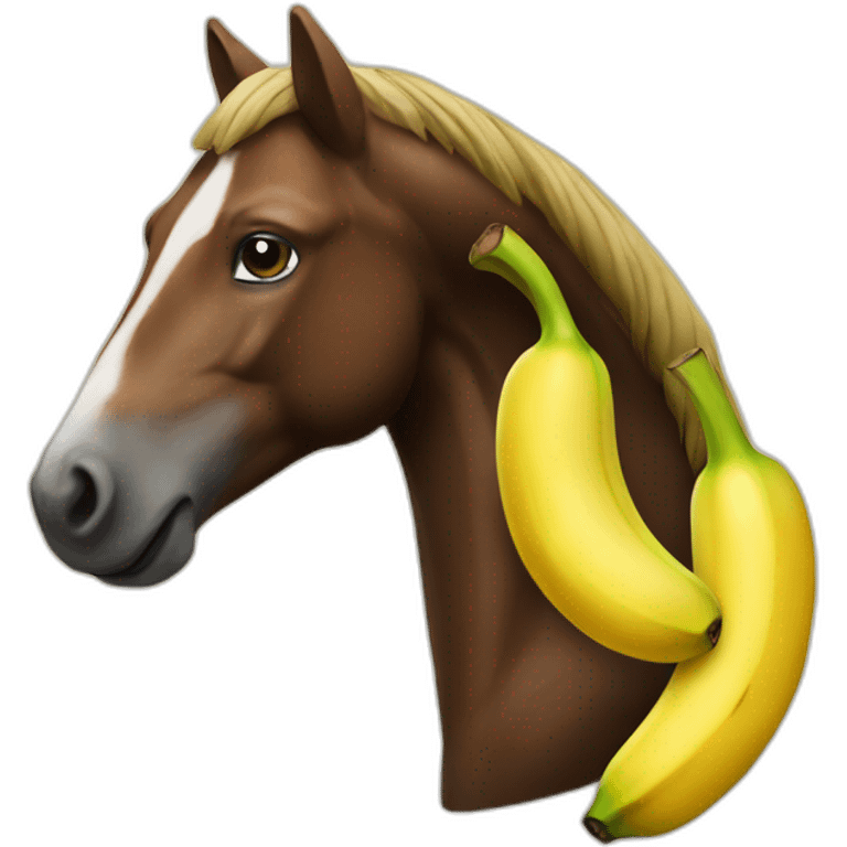 Banane mit pferd emoji