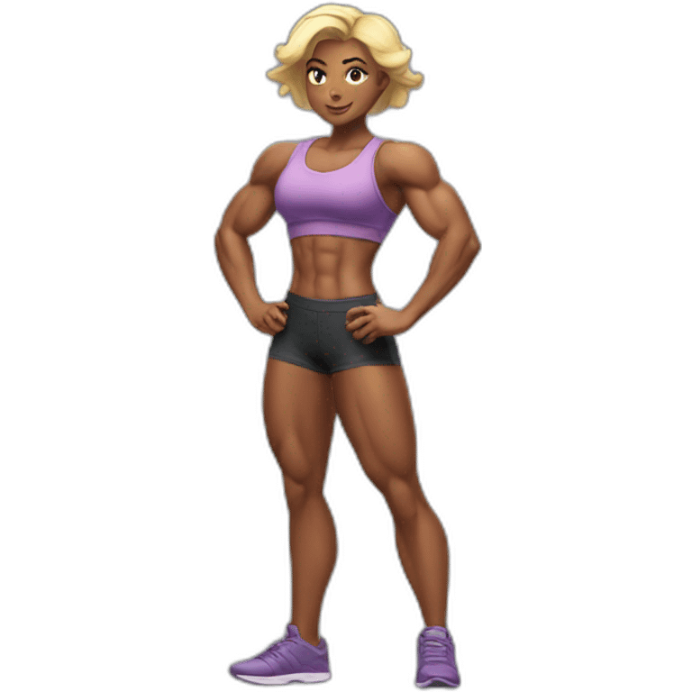 Strong muscle girl emoji