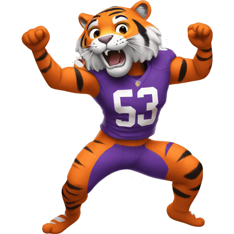 Clemson tiger dancing emoji