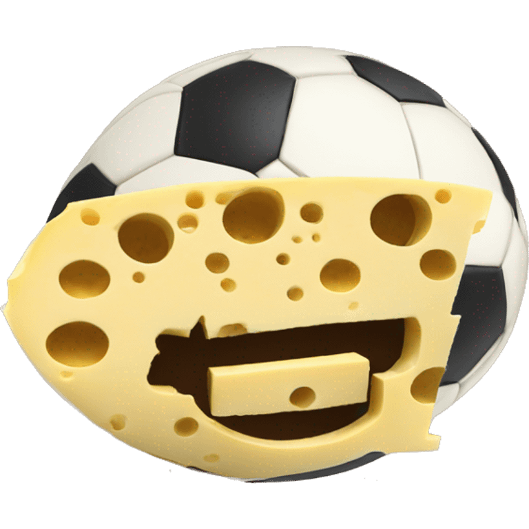 Football made of cheese emoji