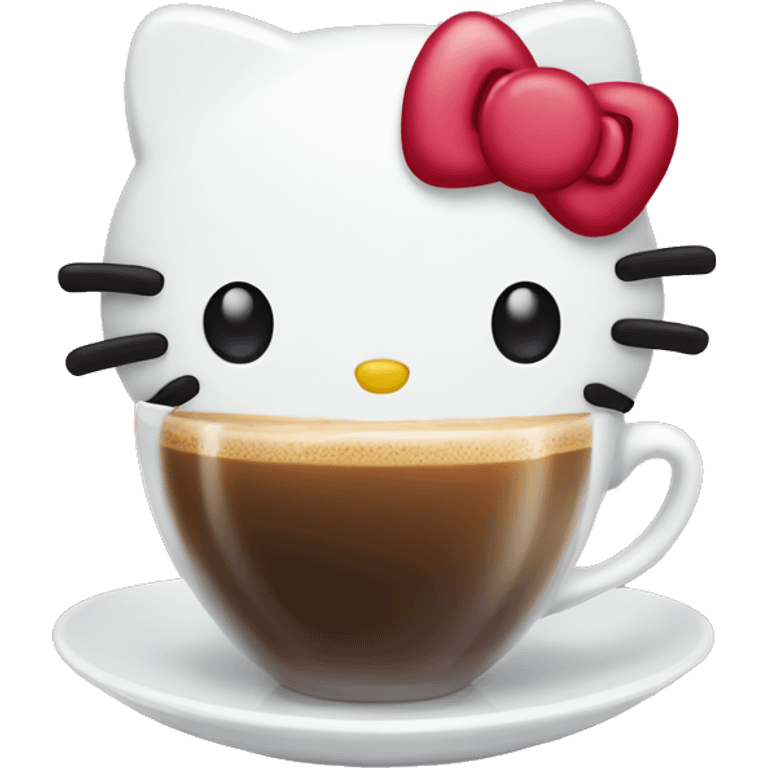 hello kitty tomando café  emoji