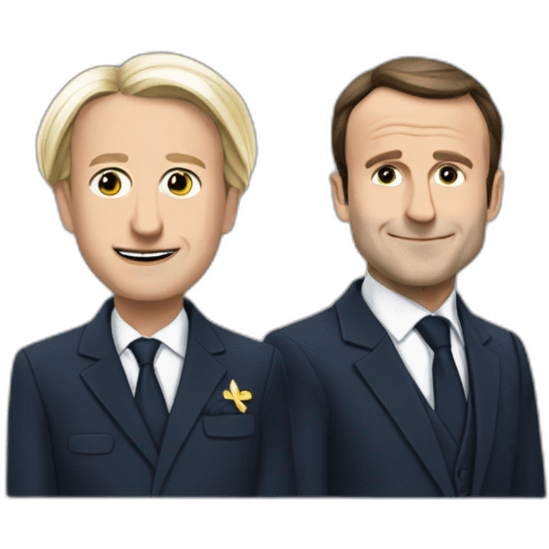 Macron et Lepen emoji