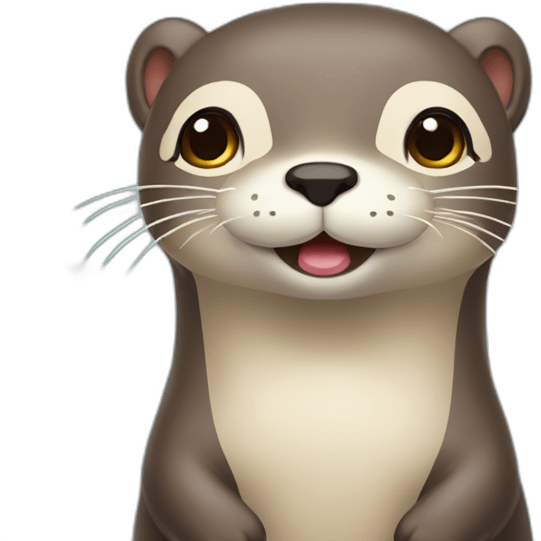 Loutre sur licorne emoji