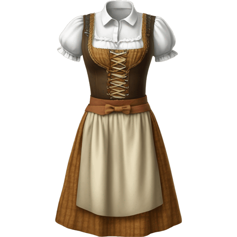 Realistic traditional oktoberfest drindl dress only. emoji