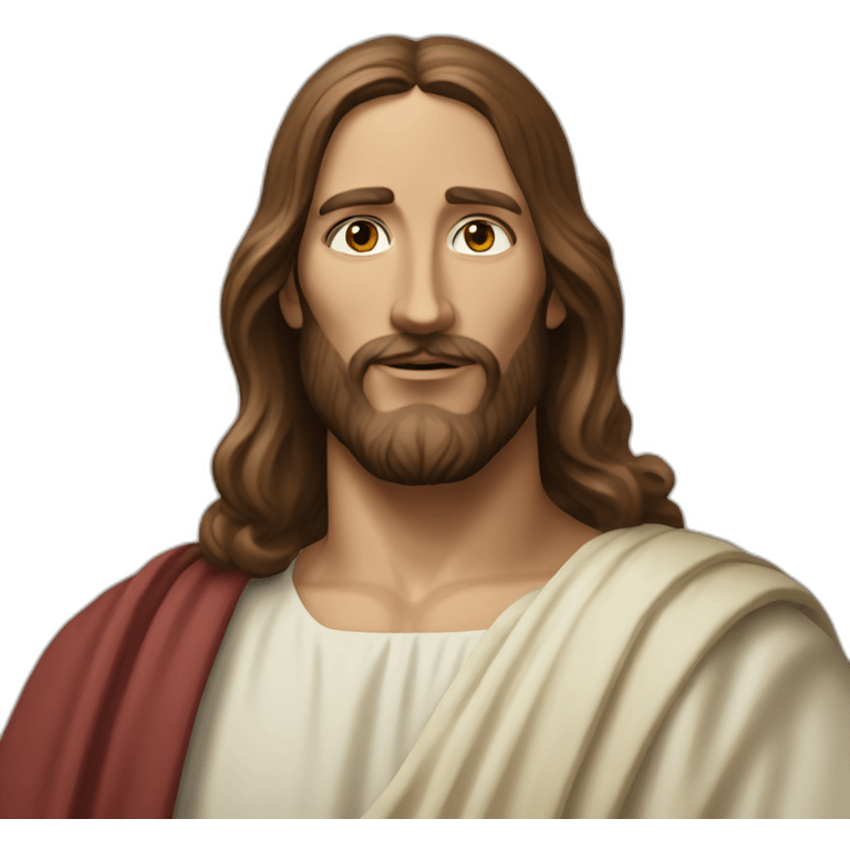 jesus carrying a coran hyperrealistic emoji