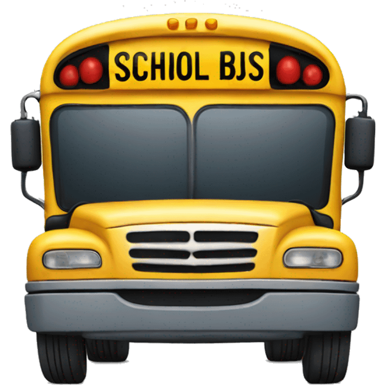 front view of school bus emoji