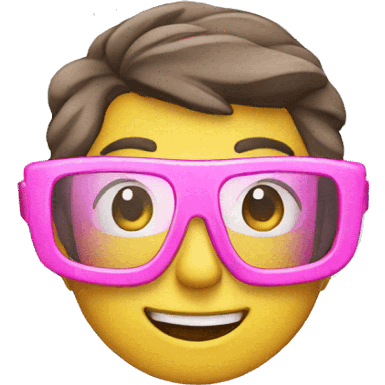 pink safety glasses emoji