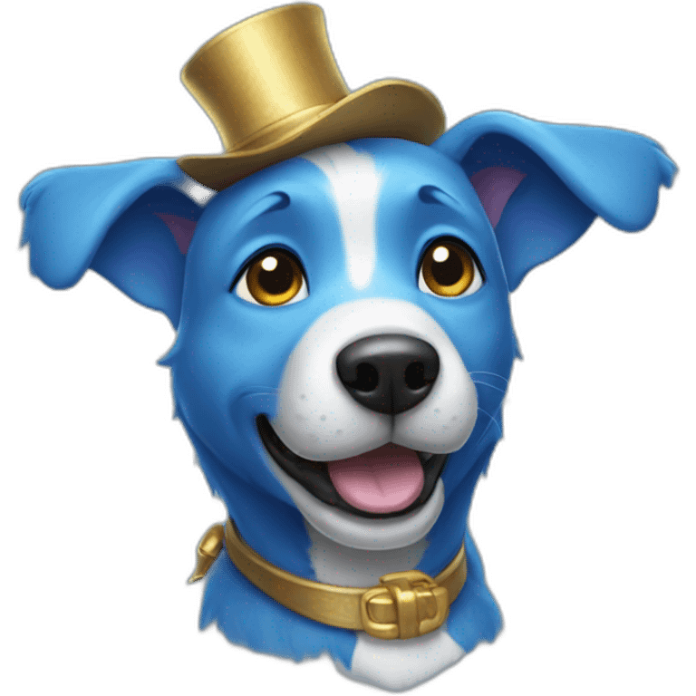 magic blue dog emoji