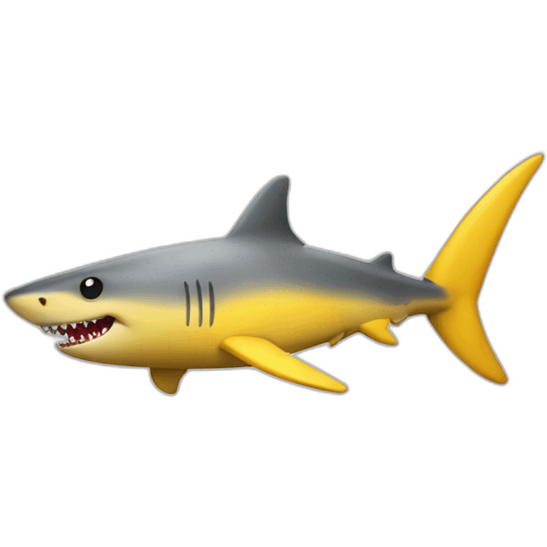 yellow scary  shark emoji