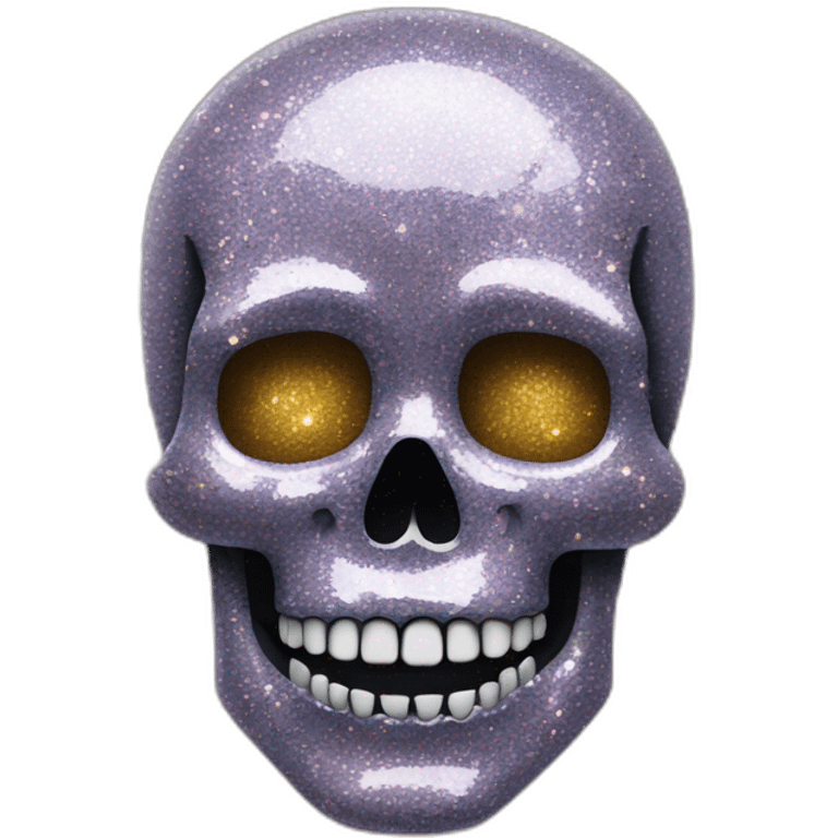 Glitter skull emoji