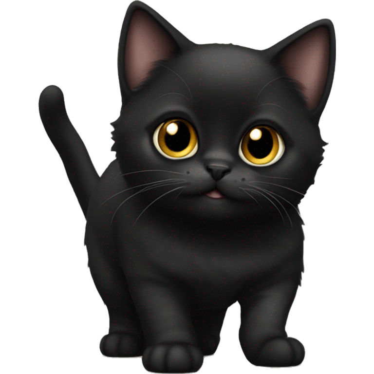 Black munchkin cat emoji