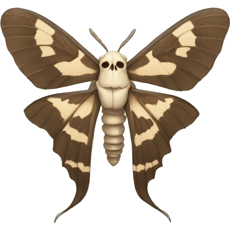 skull moth emoji